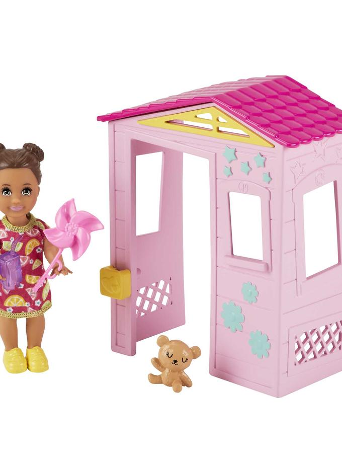 Barbie Skipper Babysitters Inc. Pink Playhouse & Toddler Doll Free shipping