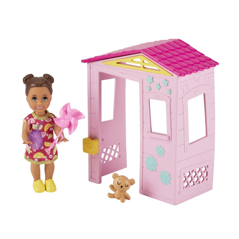 Barbie Skipper Babysitters Inc. Pink Playhouse & Toddler Doll Free shipping