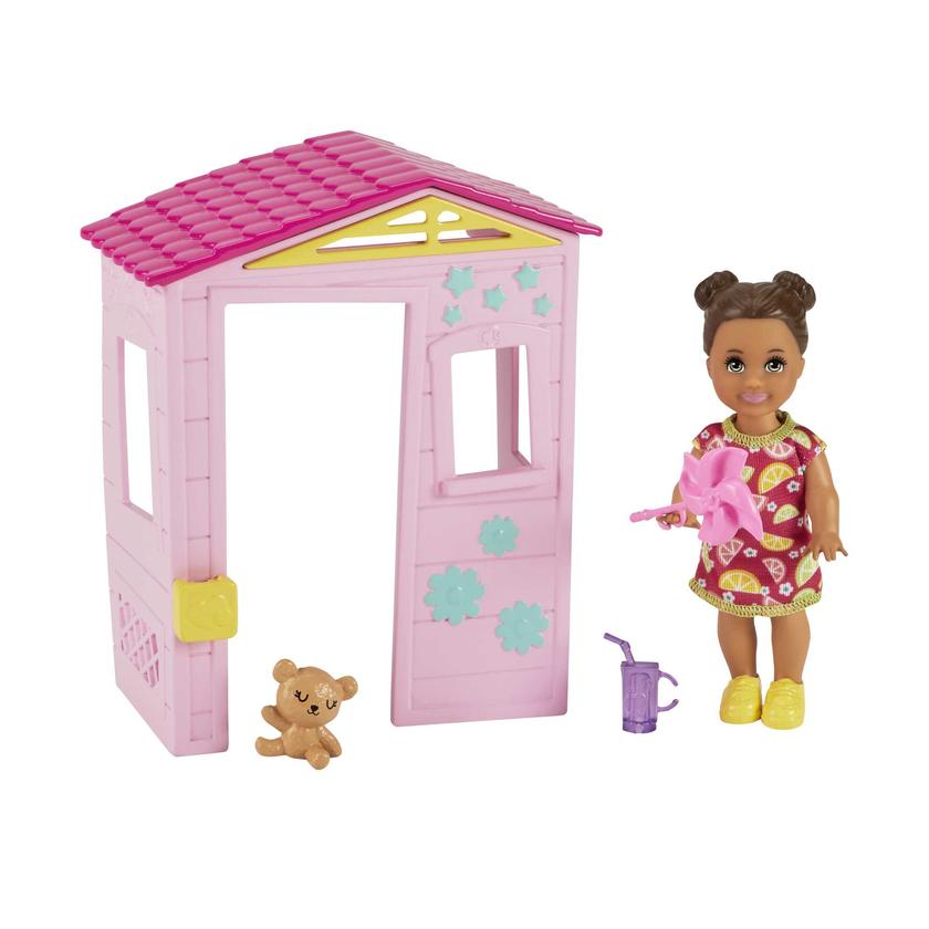 Barbie Skipper Babysitters Inc. Pink Playhouse & Toddler Doll Free shipping