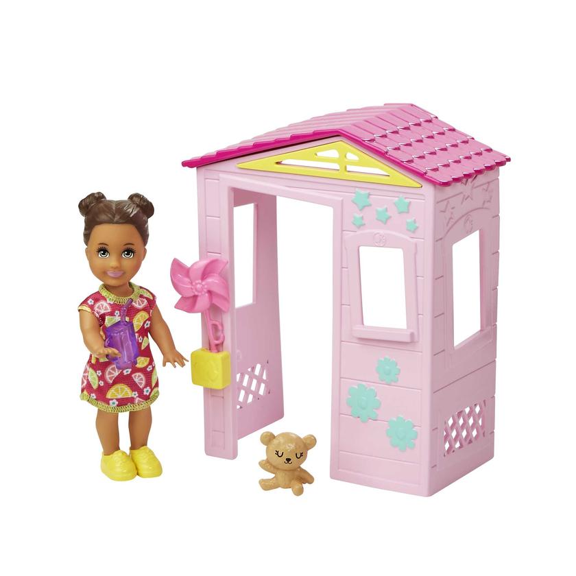 Barbie Skipper Babysitters Inc. Pink Playhouse & Toddler Doll Free shipping