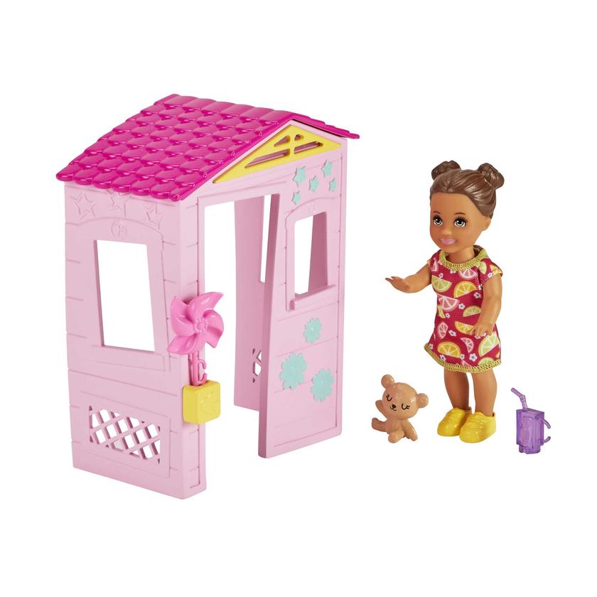 Barbie Skipper Babysitters Inc. Pink Playhouse & Toddler Doll Free shipping