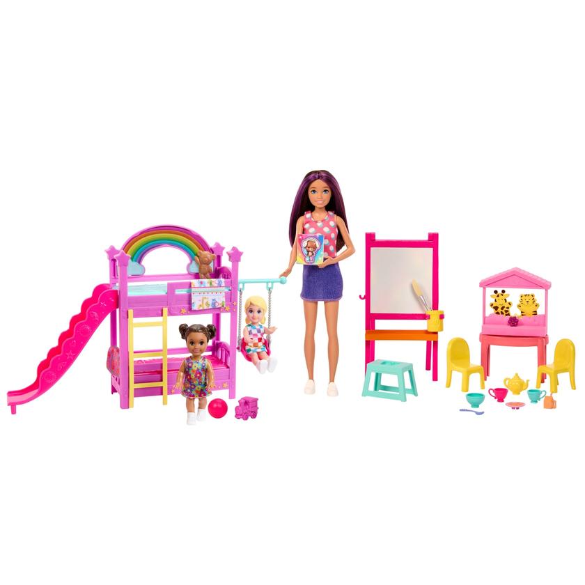 Barbie Skipper Babysitters inc. Ultimate Daycare Playset With 3 Dolls, Furniture & 15+ Accessories Best Seller