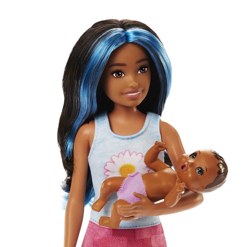 Barbie Skipper Babysitters Playset With Friend Doll, Baby Doll With Sleepy Eyes, Crib And Accessories On Sale