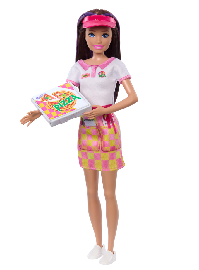 Barbie Skipper First Jobs, Pizzeria Waitress Doll With Accessories, includes Pizza & Takeout Box On Sale