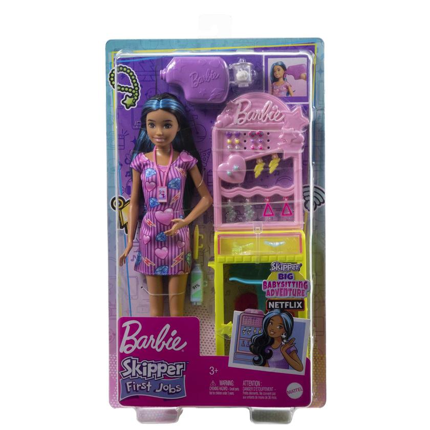 Barbie-Skipper Premiers Jobs, Coffret Perçage des Oreilles Avec Outil New Arrival