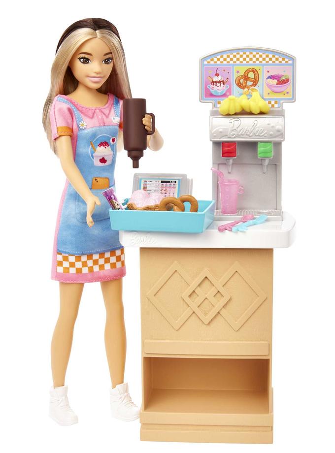 Barbie-Skipper Premiers Jobs Coffret Snack-Bar, Avec Accessoires New Arrival