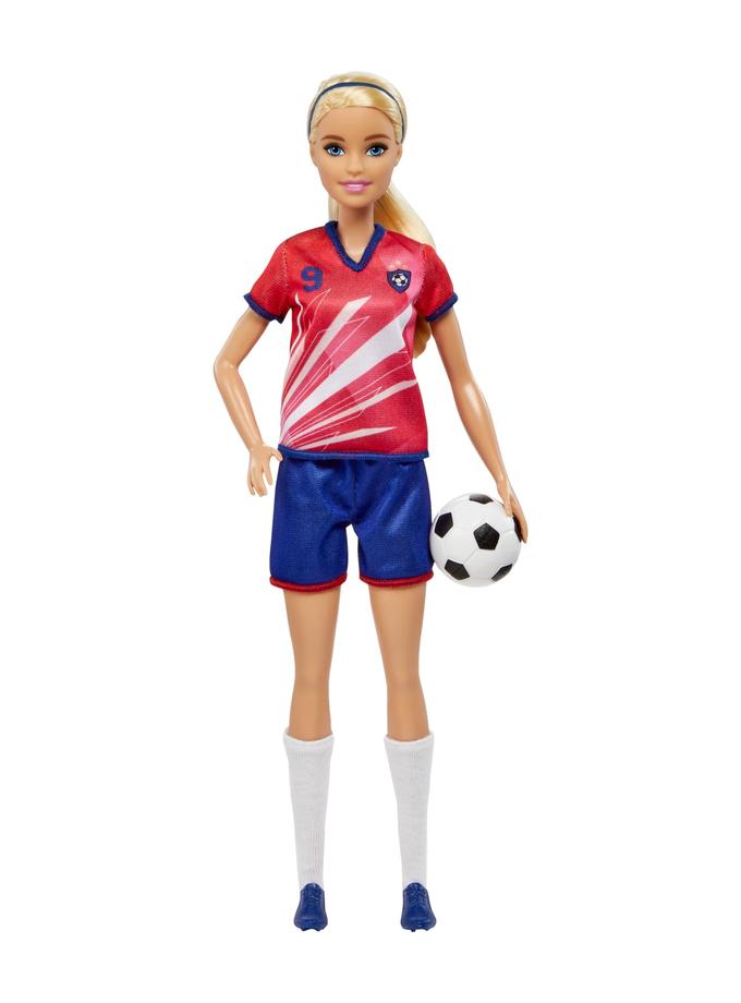 Barbie Soccer Doll, Blonde, #9 Uniform, Soccer Ball, Cleats,  Socks, 3 & Up Best Price