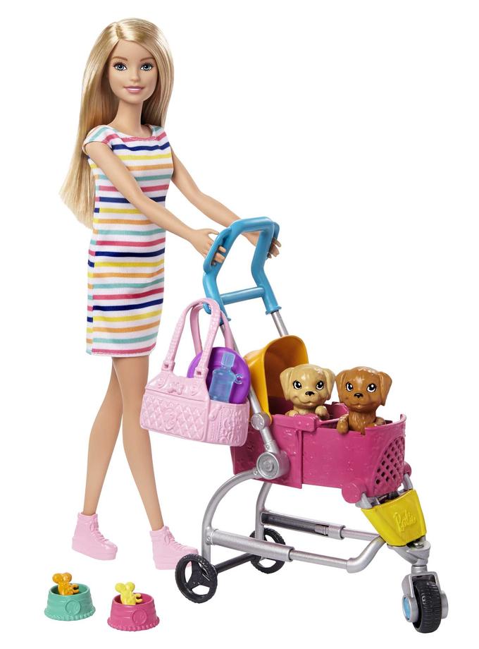 Barbie Stroll ‘n Play Pups Doll And Accessories Best Price