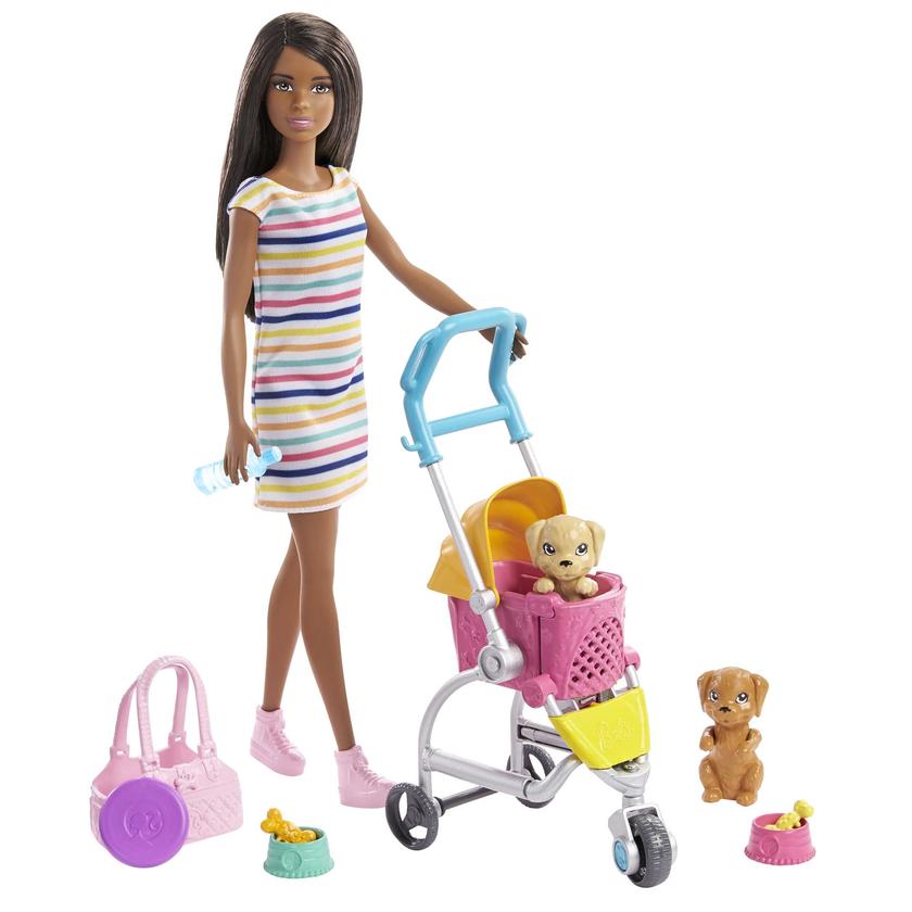 Barbie Stroll ‘n Play Pups Playset With Barbie Doll, 2 Puppies And Pet Stroller For Sale