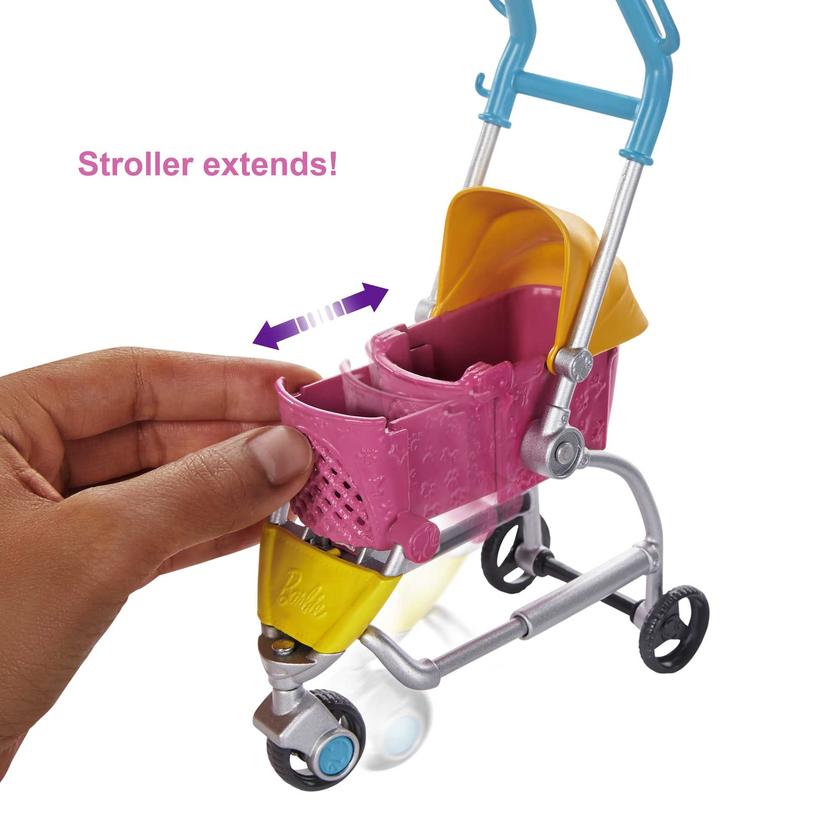 Barbie Stroll ‘n Play Pups Playset With Barbie Doll, 2 Puppies And Pet Stroller For Sale