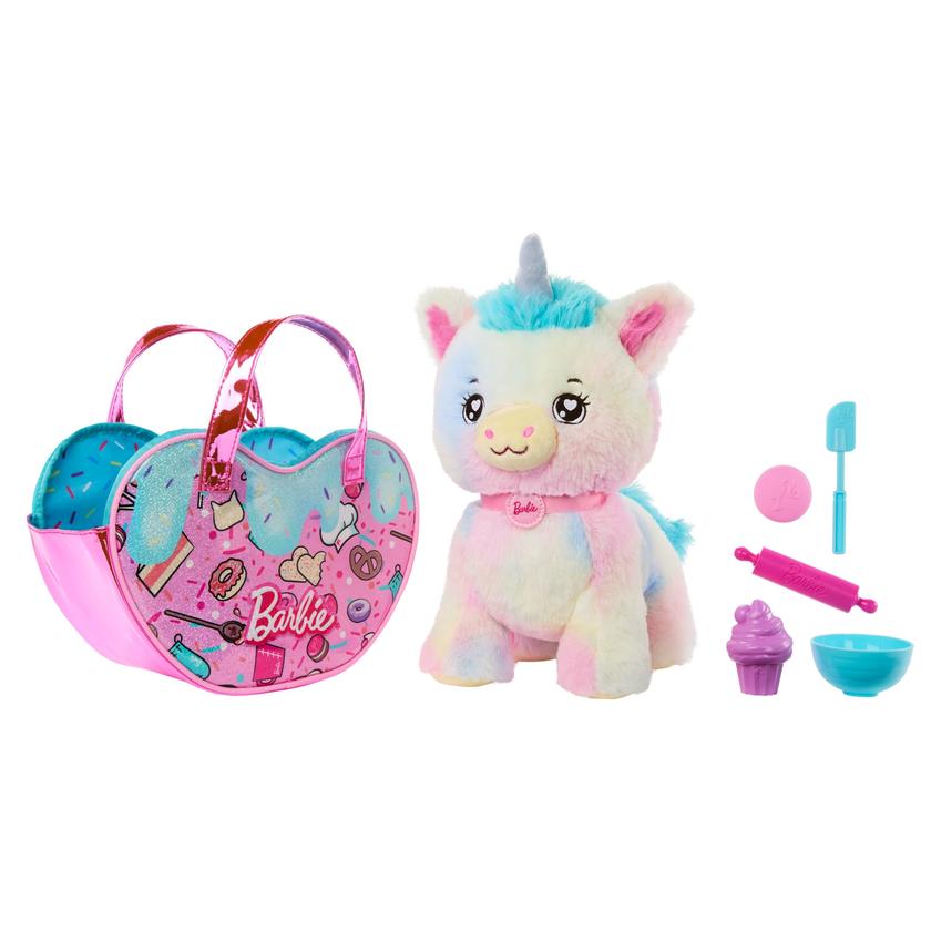 Barbie Stuffed Animals, Unicorn Toys, Plush With Purse And 5 Accessories, Chef Pet Adventure For Sale