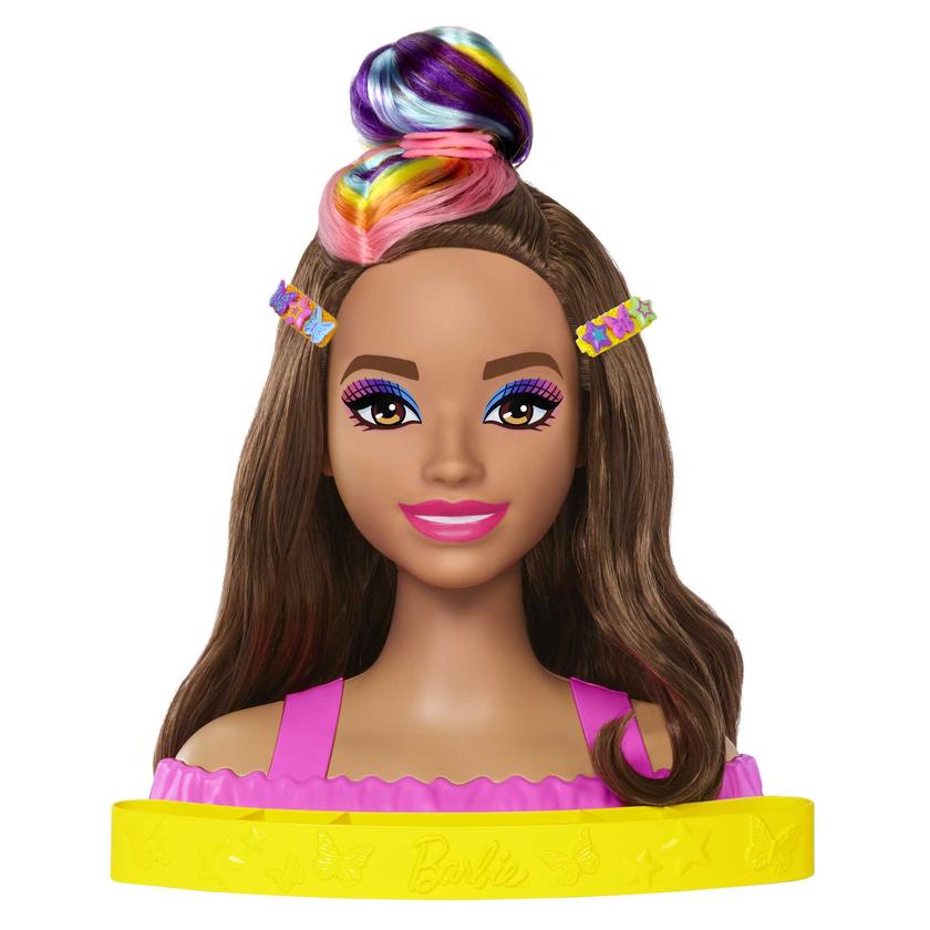 Barbie Styling Head Muñeca Arcoíris Neon Castaña For Sale