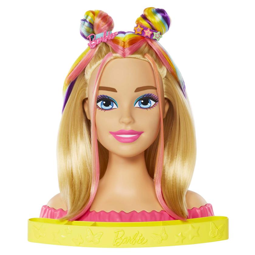 Barbie Styling Head Muñeca Arcoíris Neon Rubia Best Buy