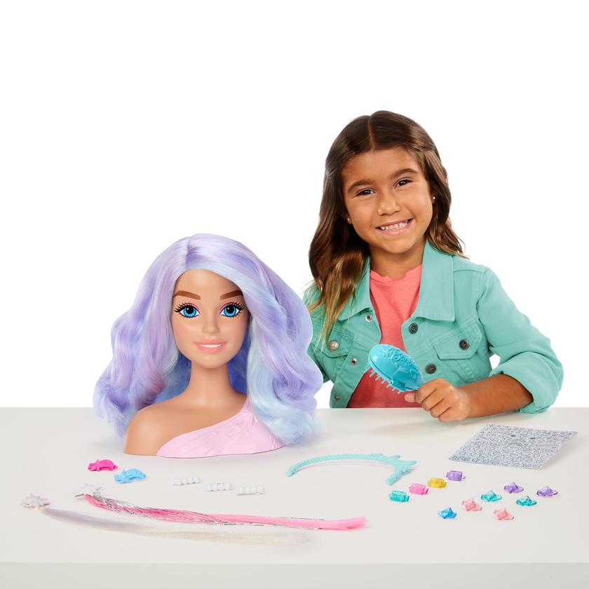 Barbie-Tête à Coiffer Contes de Fées Cheveux Pastel 20 Accessoires Best Seller