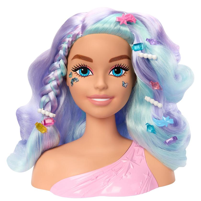 Barbie-Tête à Coiffer Contes de Fées Cheveux Pastel 20 Accessoires Best Seller