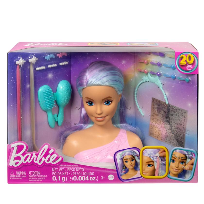 Barbie-Tête à Coiffer Contes de Fées Cheveux Pastel 20 Accessoires Best Seller