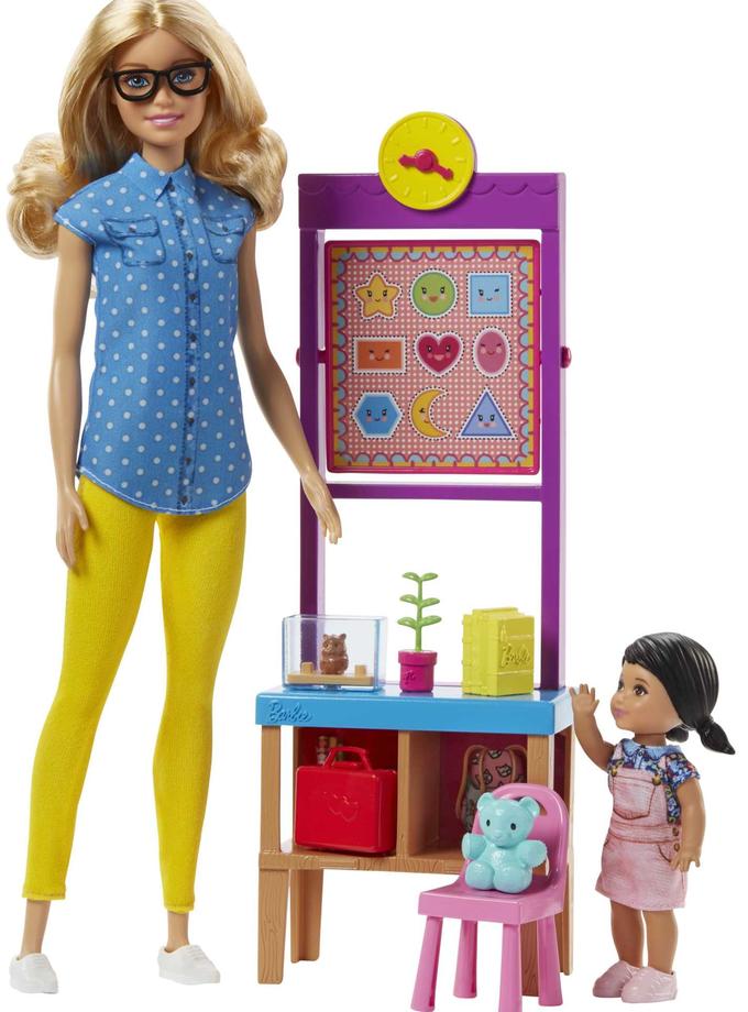 Barbie Teacher Doll & Student Doll Classroom Playset On Sale