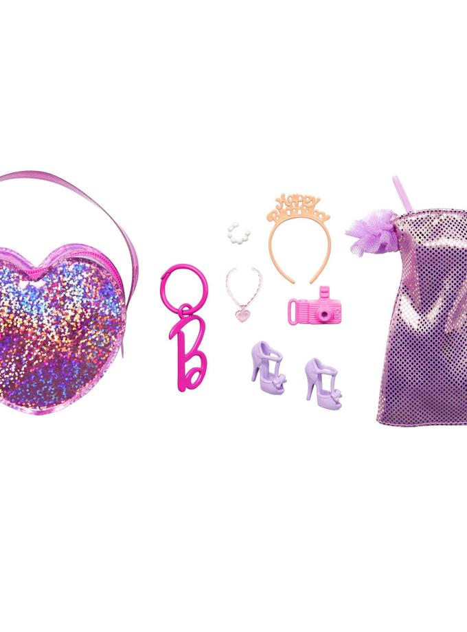 Barbie Tenue Sac de Luxe Avec Tenue D’Anniversaire et Accessoires Same Day Delivery