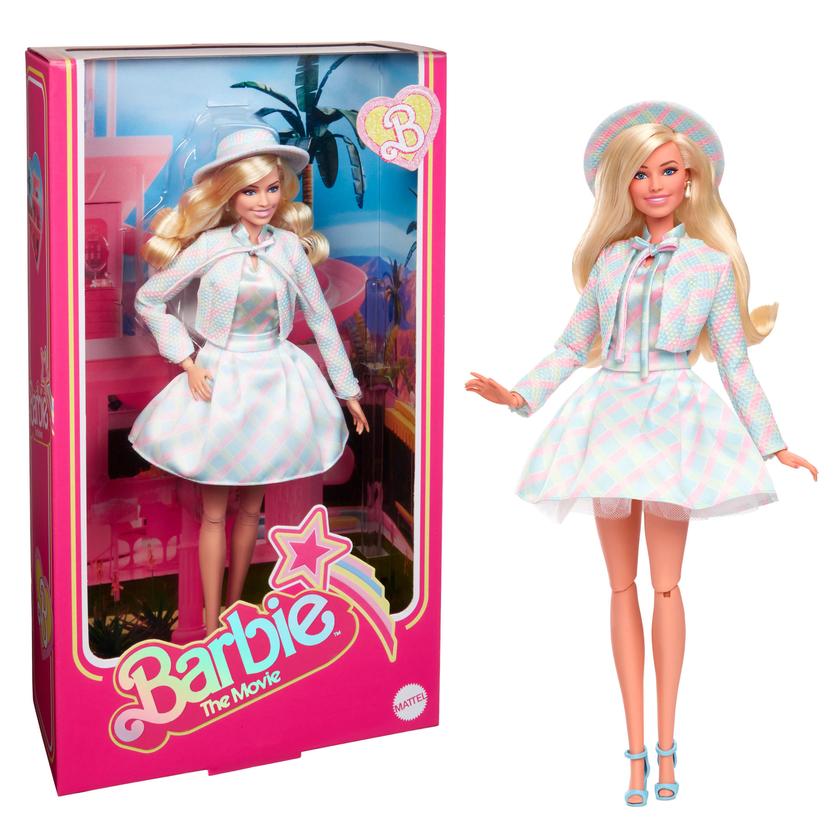 Barbie The Movie Collectible Doll, Margot Robbie As Barbie in Plaid Matching Set New Arrival