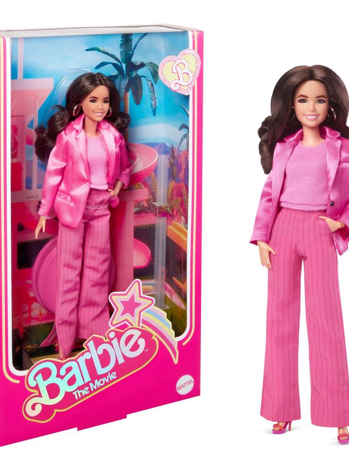 Barbie the Movie Collectible Gloria Doll Wearing Pink Power Pantsuit High Quality