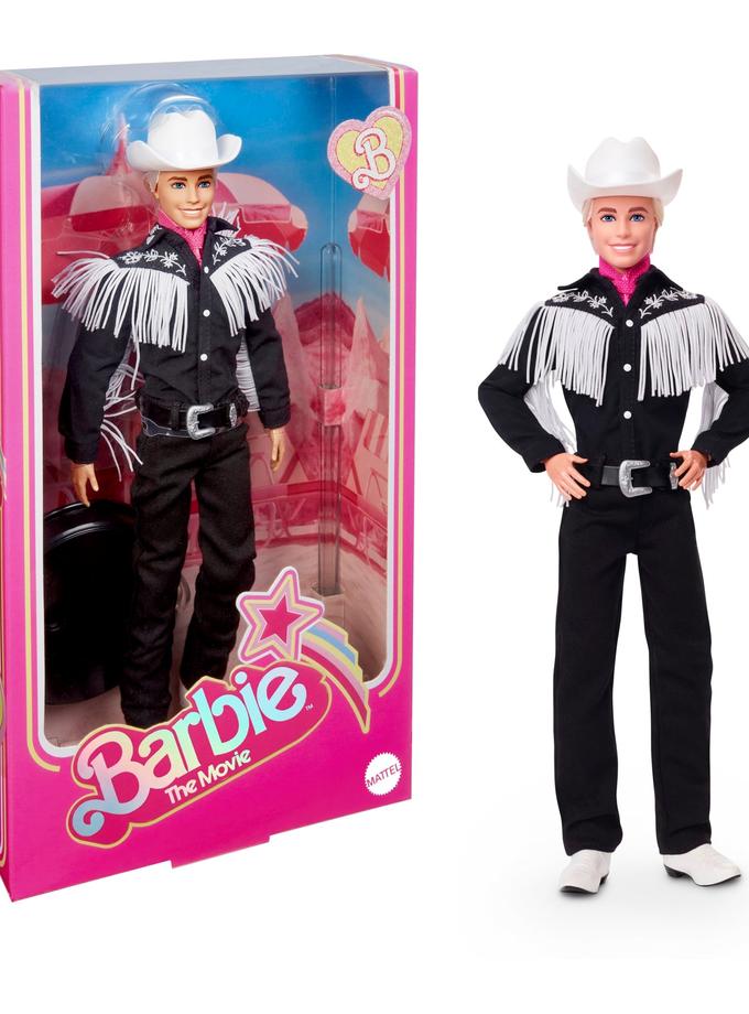 Barbie the Movie Collectible Ken Doll Wearing Black And White Western Outfit - More available soon! Free shipping