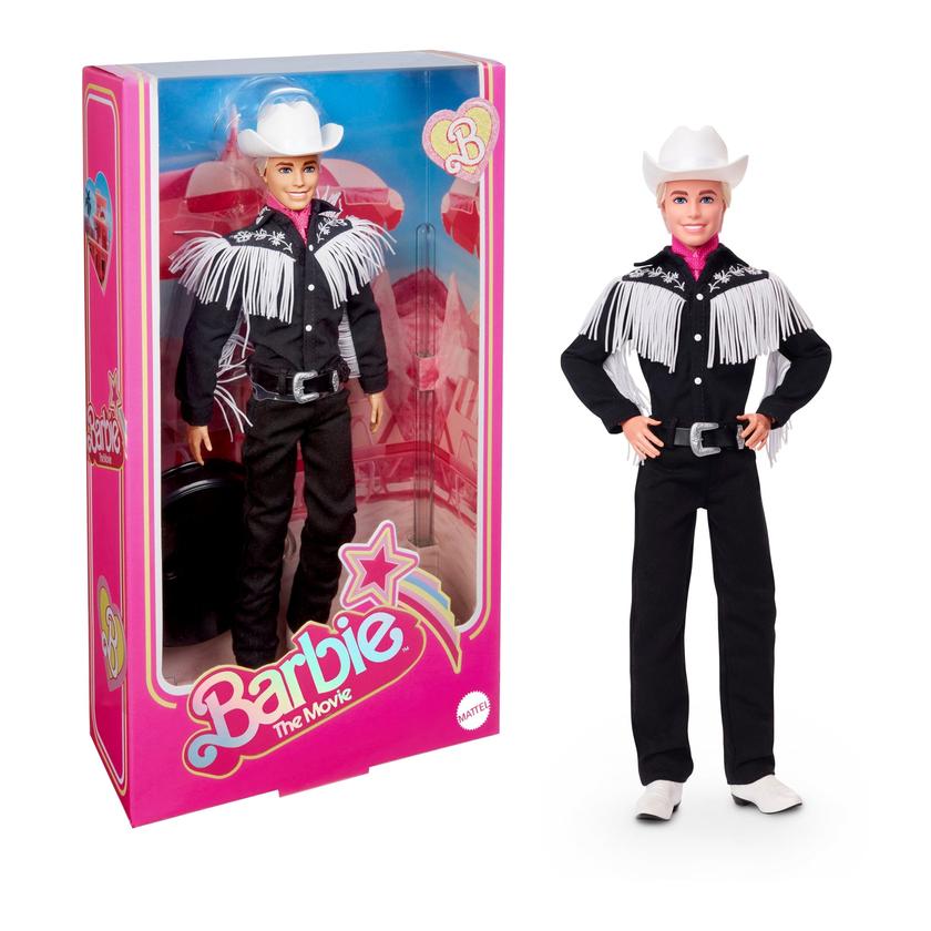 Barbie the Movie Collectible Ken Doll Wearing Black And White Western Outfit - More available soon! Free shipping