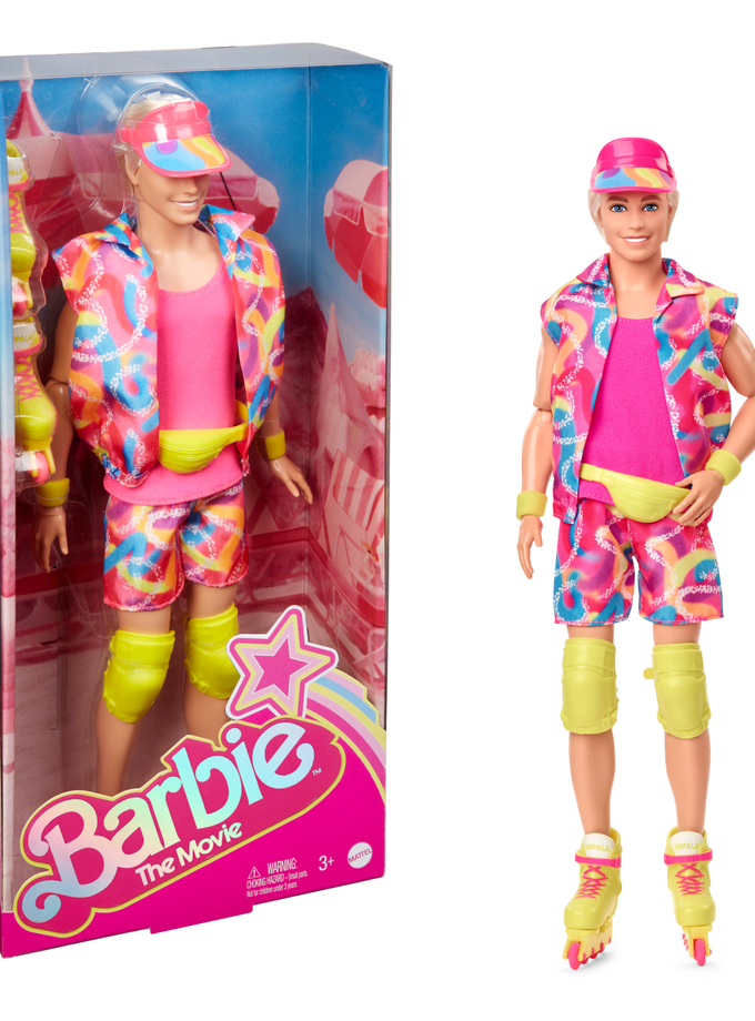 Barbie The Movie Collectible Ken Doll Wearing Retro-Inspired Inline Skate Outfit And Inline Skates New Arrival