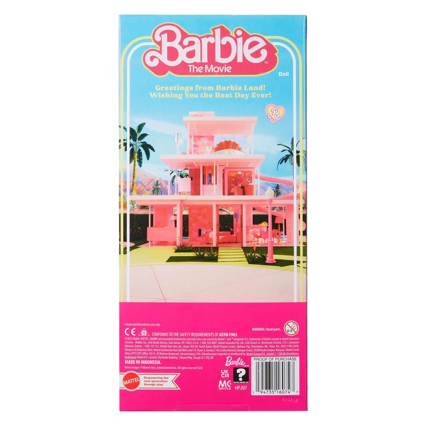 Barbie The Movie Ken Doll Wearing Pastel Striped Beach Matching Set Free shipping