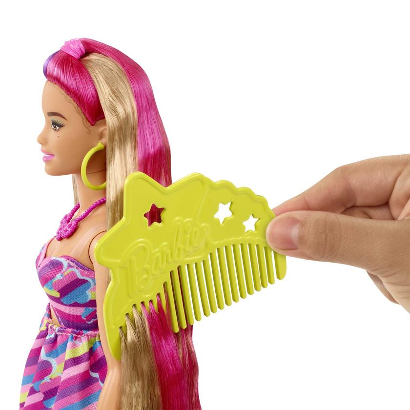 Barbie Totally Hair Accesorios para Muñeca Totally Hair Vestido de Flores Same Day Delivery