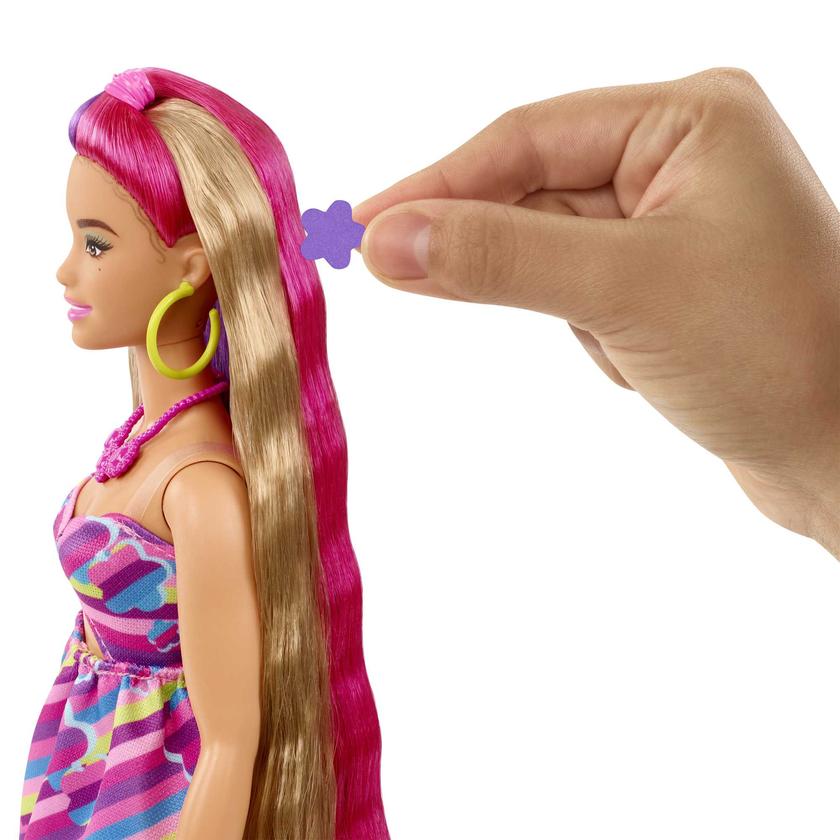 Barbie Totally Hair Accesorios para Muñeca Totally Hair Vestido de Flores Same Day Delivery