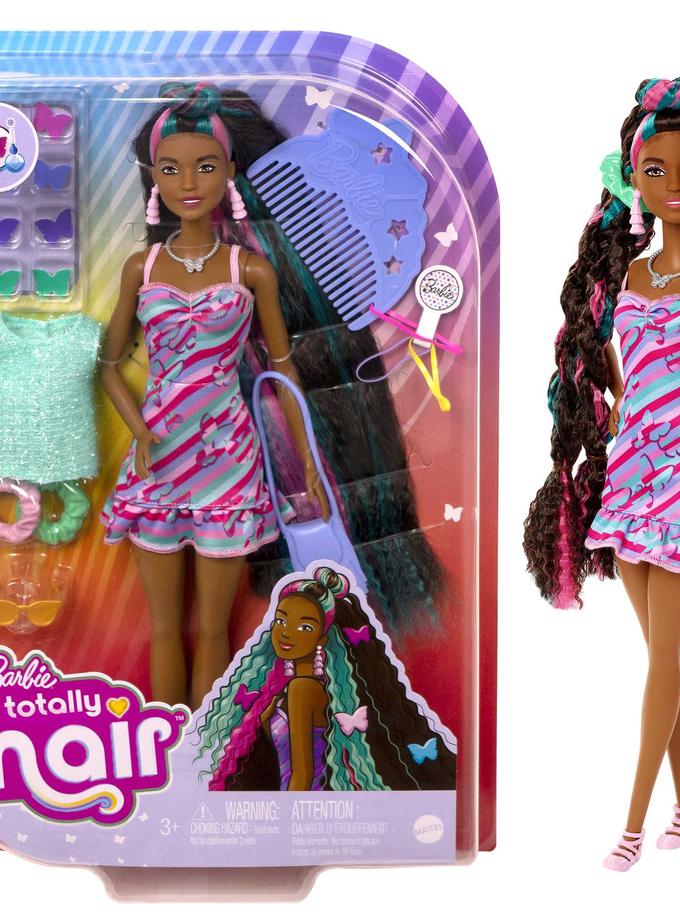 Barbie Totally Hair Butterfly-themed Doll, 8.5 Inch Hair, 15 Accessories, 3 & Up New Arrival