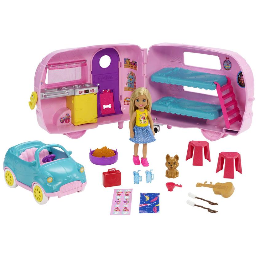 Barbie Toys, Camper Playset With Chelsea Doll, Toy Car And Accessories Same Day Delivery