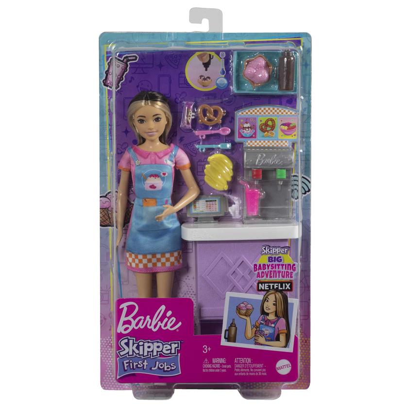 Barbie Toys, Skipper Doll And Snack Bar Playset With Color-Change Feature And Accessories, First Jobs Best Price