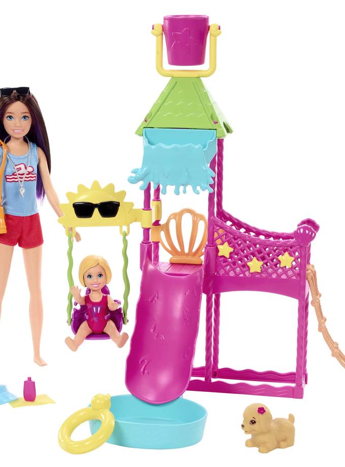 Barbie Toys, Skipper Doll And Waterpark Playset With Working Water Slide And Accessories, First Jobs Best Seller