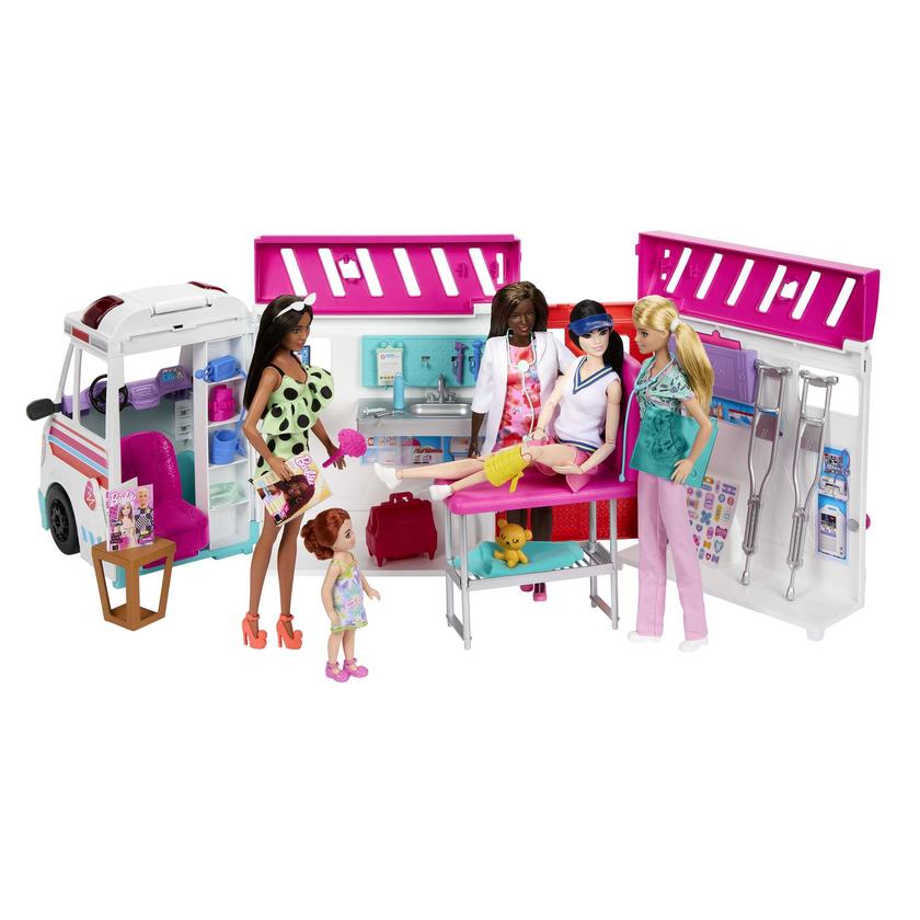 Barbie Toys, Transforming Ambulance And Clinic Playset, 20+ Accessories, Care Clinic New Arrival