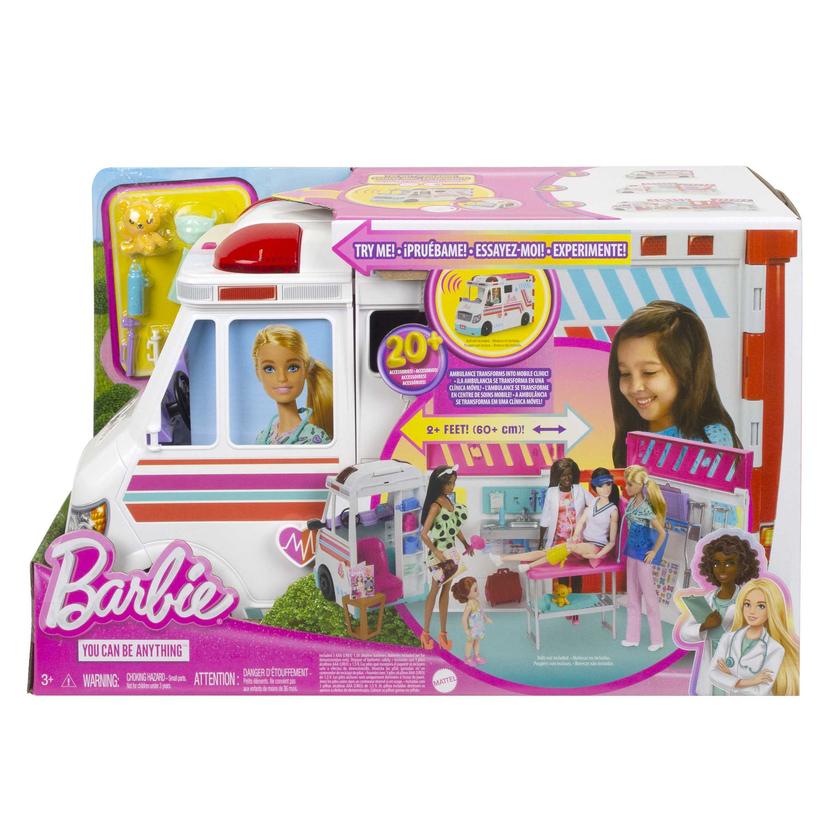 Barbie Toys, Transforming Ambulance And Clinic Playset, 20+ Accessories, Care Clinic New Arrival