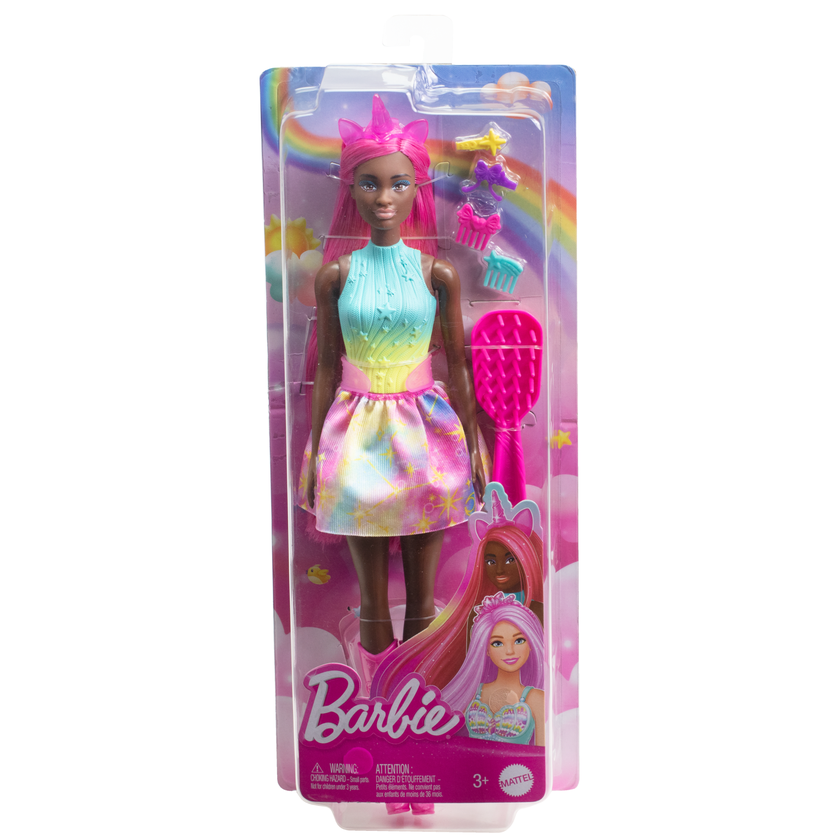 Barbie Unicorn Doll With 7-inch-Long Fantasy Hair & Accessories For Styling Play Best Seller