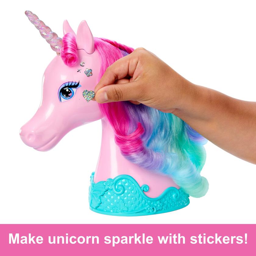 Barbie Unicorn Styling Head, Colorful Hair With Accessories And Stickers Same Day Delivery