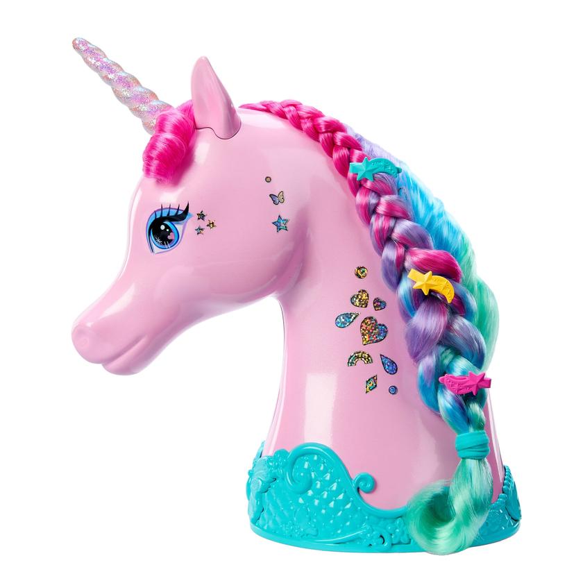 Barbie Unicorn Styling Head, Colorful Hair With Accessories And Stickers Same Day Delivery