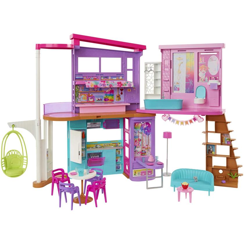 Barbie Vacation House Playset With 30+ Pieces, Toy For 3 Year Olds & Up High Quality