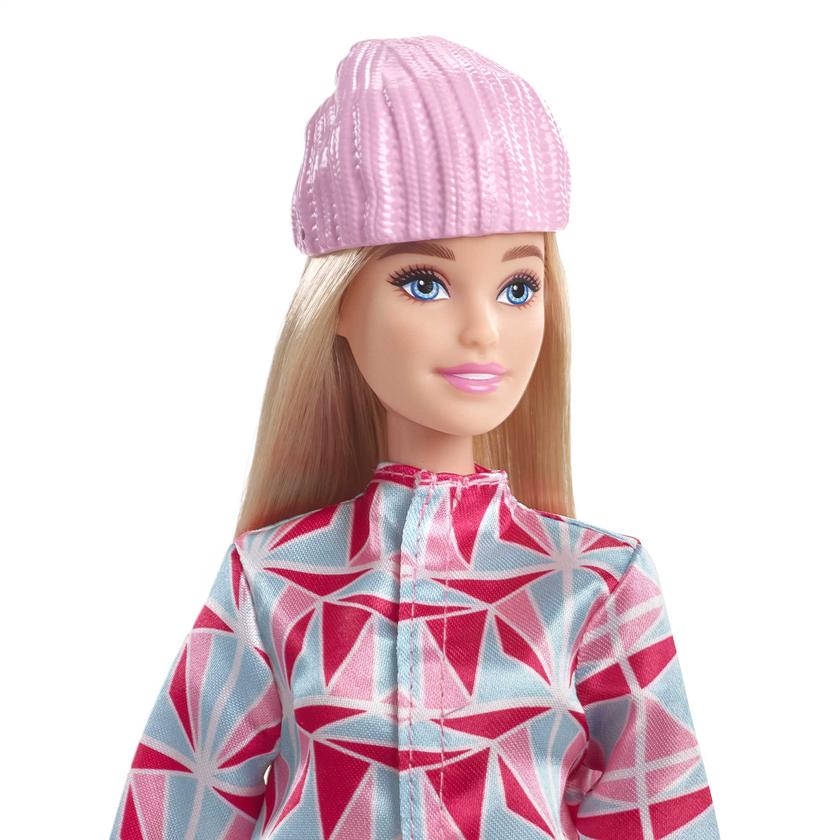 Barbie Winter Sports Snowboarder Blonde Doll With Jacket, Pants, Scarf, Helmet, Snowboard & Trophy, 3 & Up Best Seller