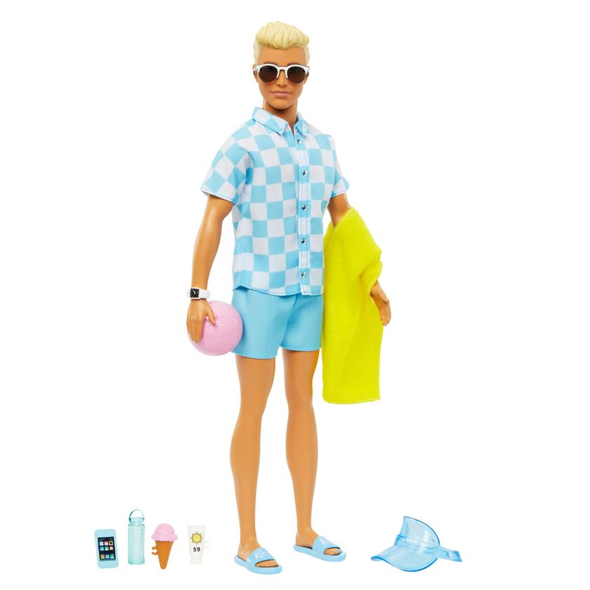 Blonde Ken Doll With Swim Trunks And Beach-Themed Accessories Best Buy