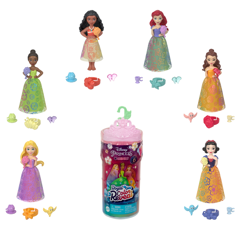 Disney Princesa Boneca Color Reveal Floral para Festa High Quality