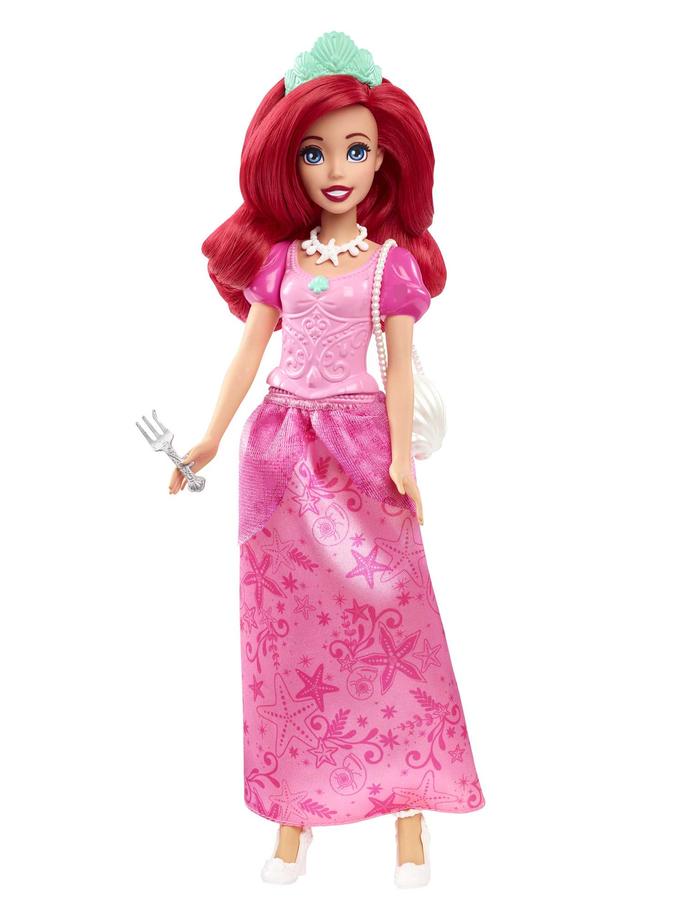 Disney Princess Getting Ready Ariel Fashion Doll in Signature Dress And 9 Accessories Same Day Delivery