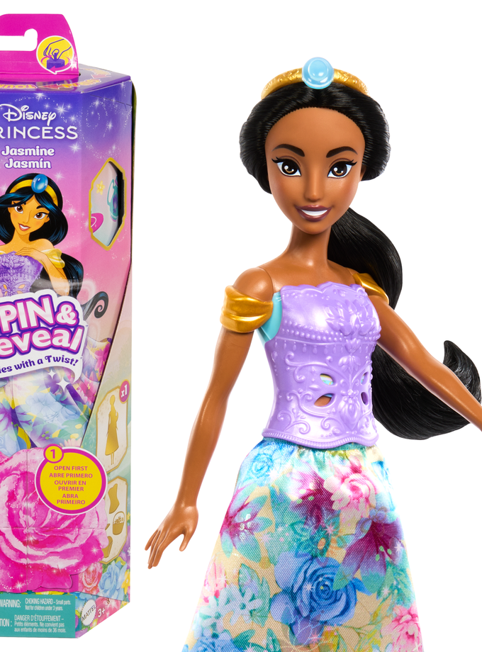 Disney Princess Spin & Reveal Jasmine Fashion Doll & Accessories With 11 Surprises Best Seller