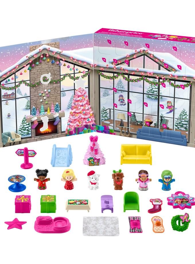 Fisher-Price Little People Barbie Advent Calendar Playset, Christmas Gift For Toddlers, 24 Toys For Sale