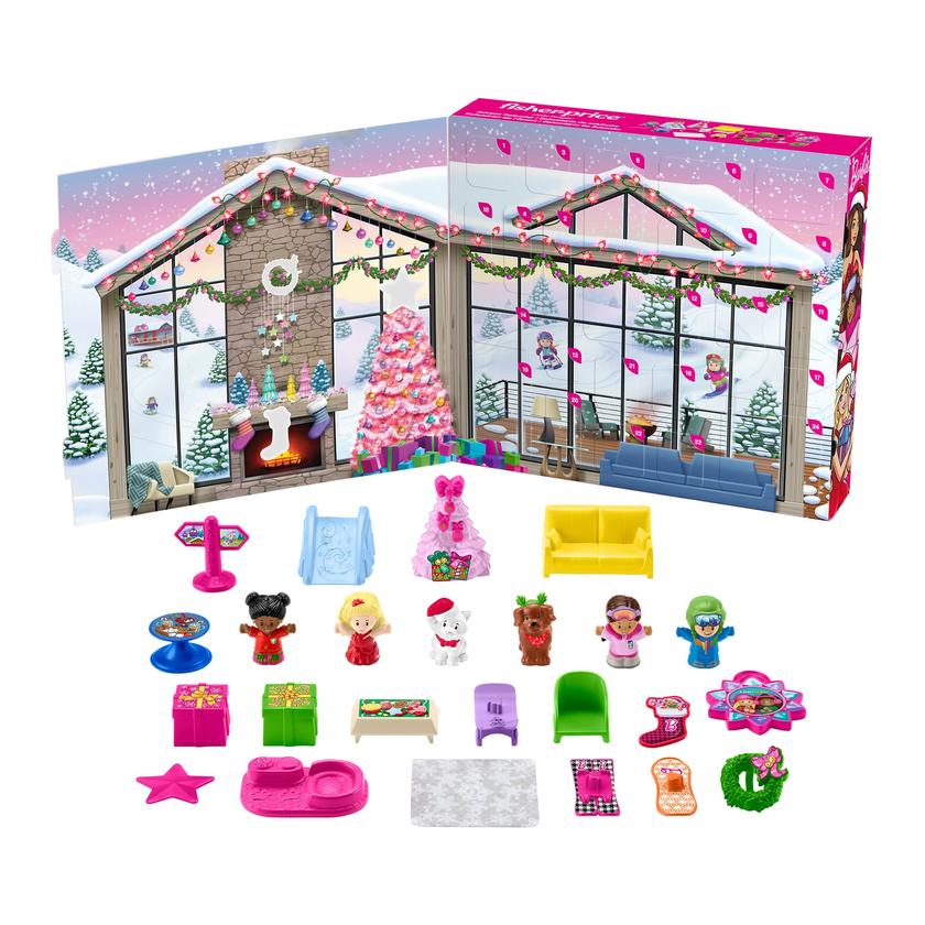 Fisher-Price Little People Barbie Advent Calendar Playset, Christmas Gift For Toddlers, 24 Toys For Sale