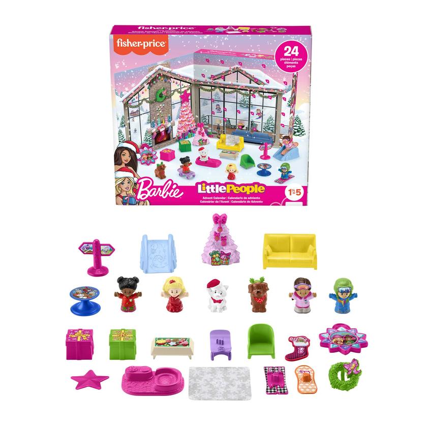 Fisher-Price Little People Barbie Advent Calendar Playset, Christmas Gift For Toddlers, 24 Toys For Sale