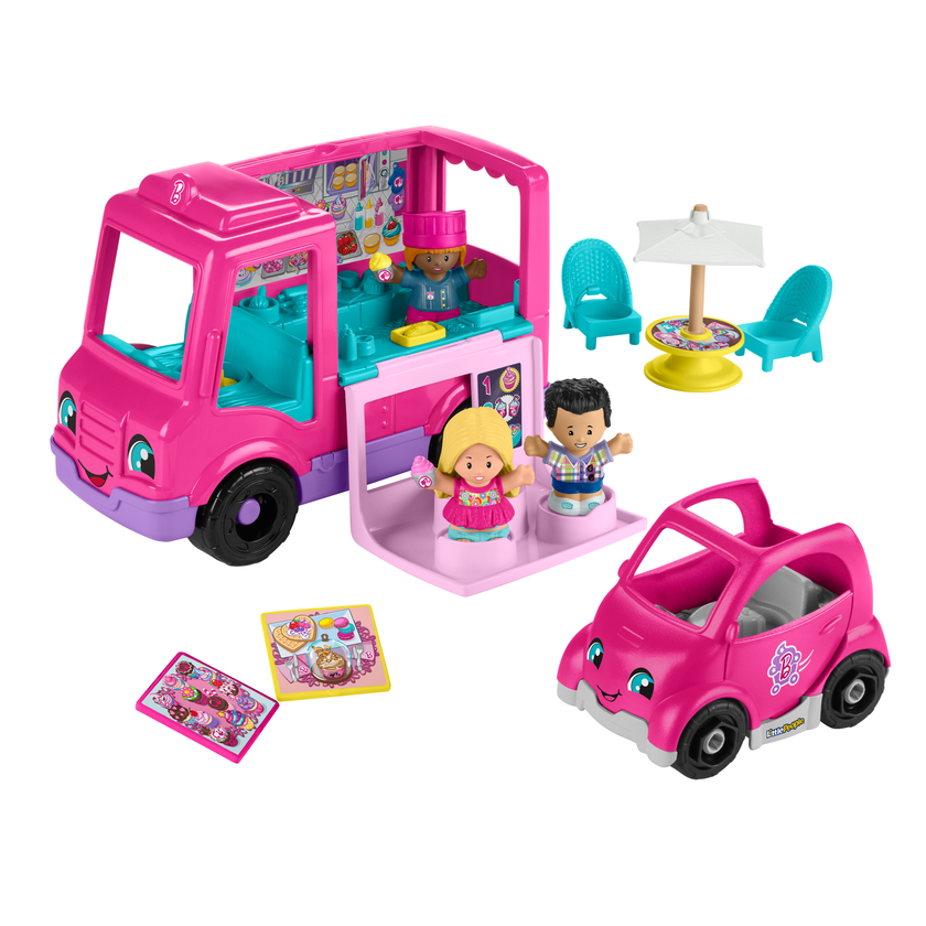 Fisher-Price Little People Barbie Cupcake Truck Musical Toddler Playset With 9 Play Pieces Best Price