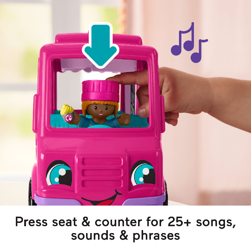 Fisher-Price Little People Barbie Cupcake Truck Musical Toddler Playset With 9 Play Pieces Best Price